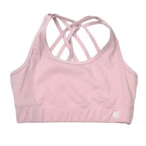 Jed North Light Pink Strappy Sports Bra, Small